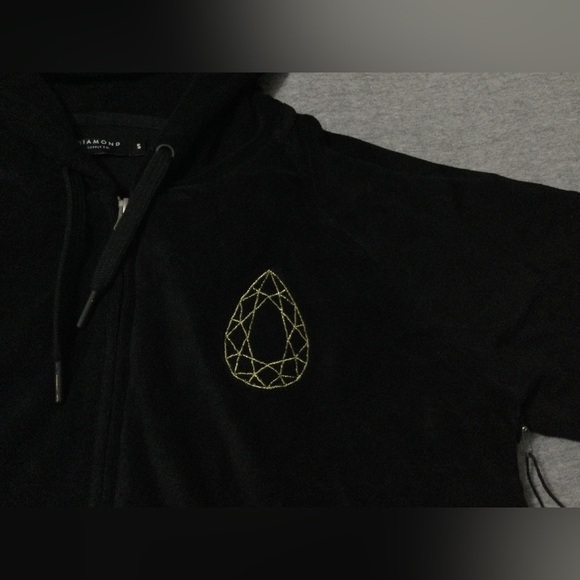 Diamond Supply Co Womens Black Teardrop Hoodie Size S - Picture 3 of 9